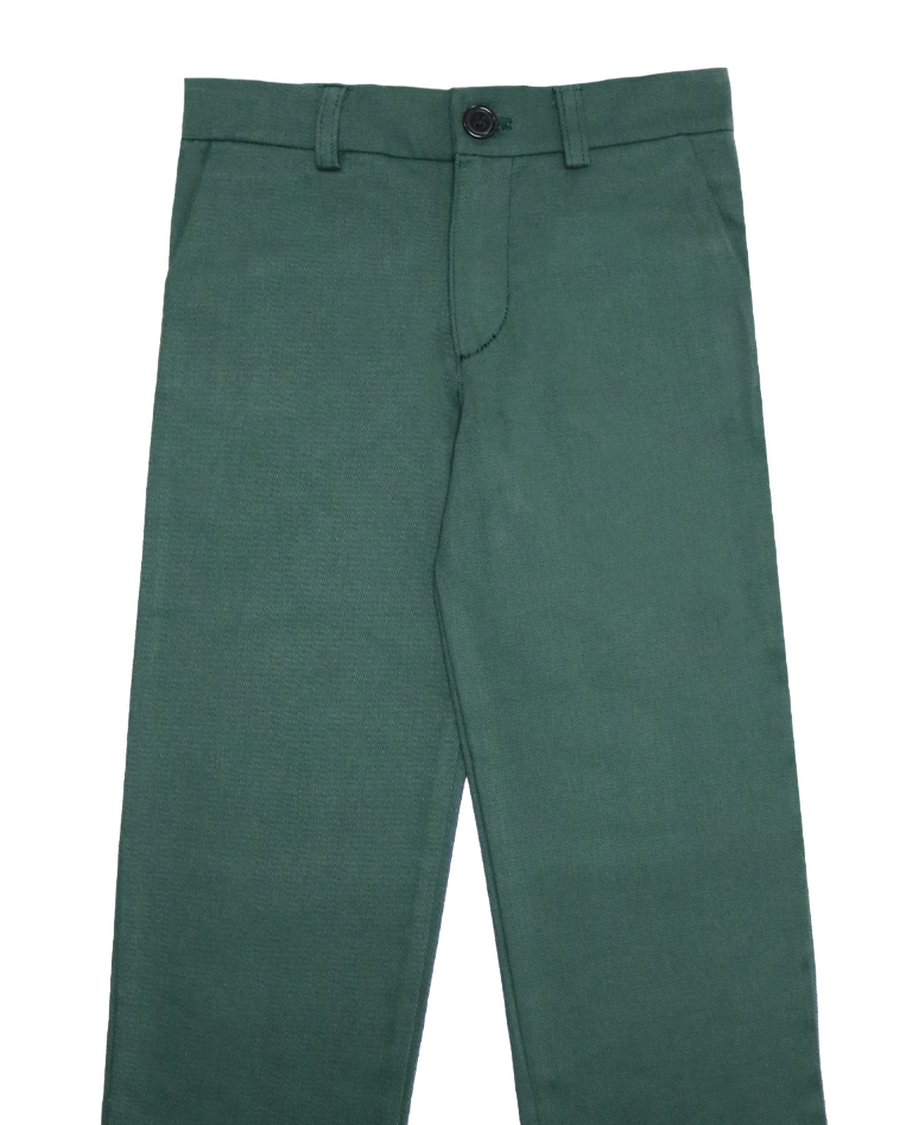 Green pants on a white background