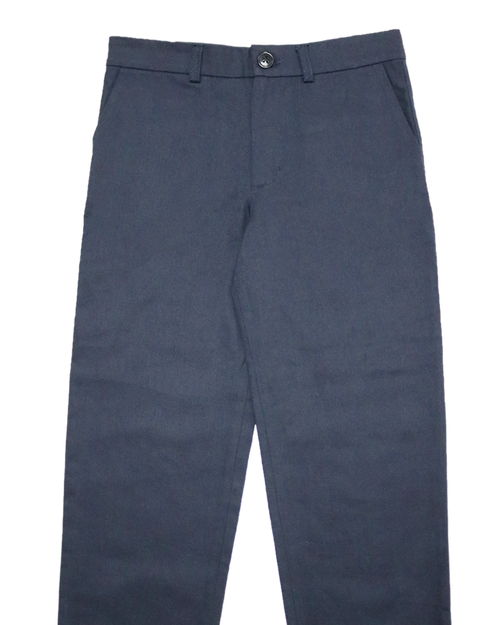 Navy blue pants on a white background