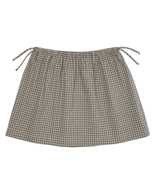 Checkered skirt on a white background