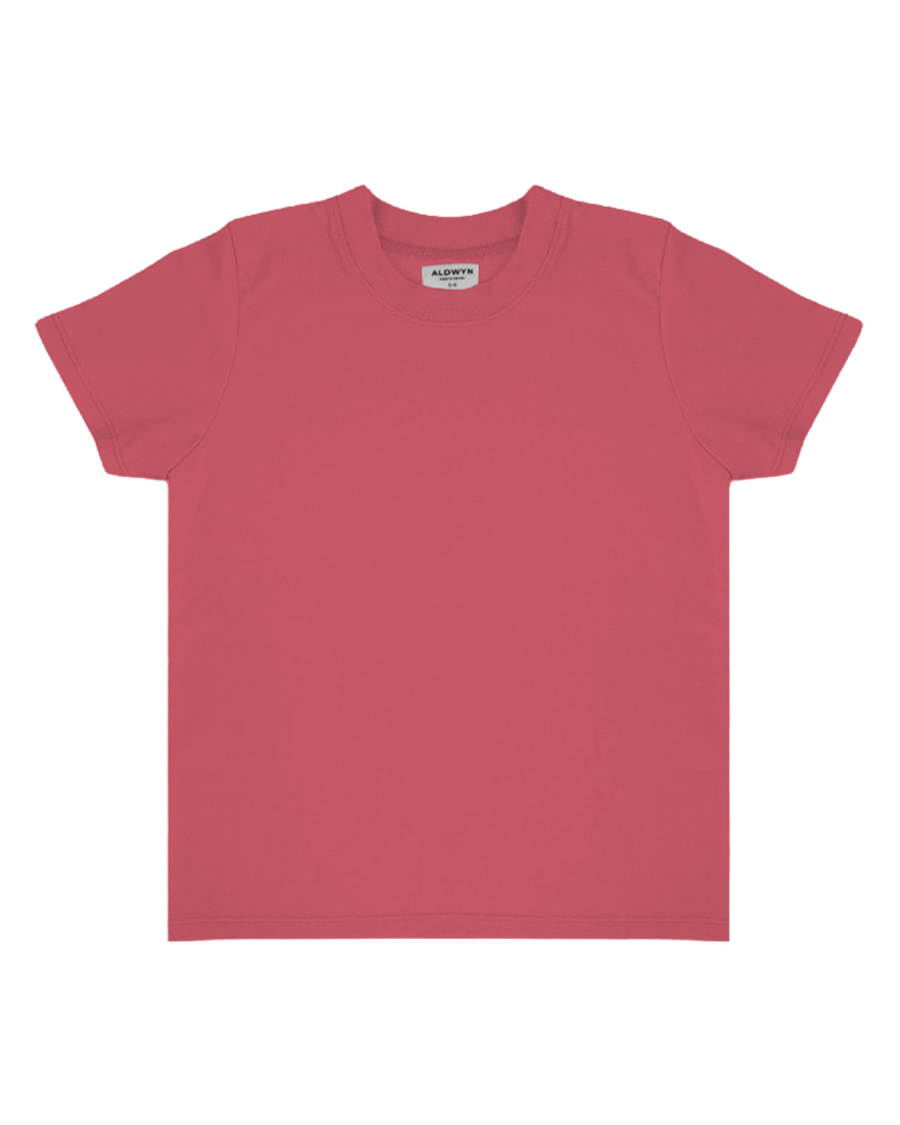 Plain red t-shirt on a white background
